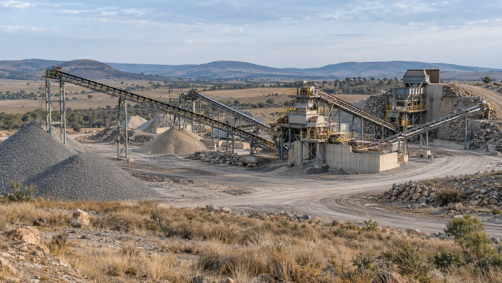 Illustrative mineral processing facility